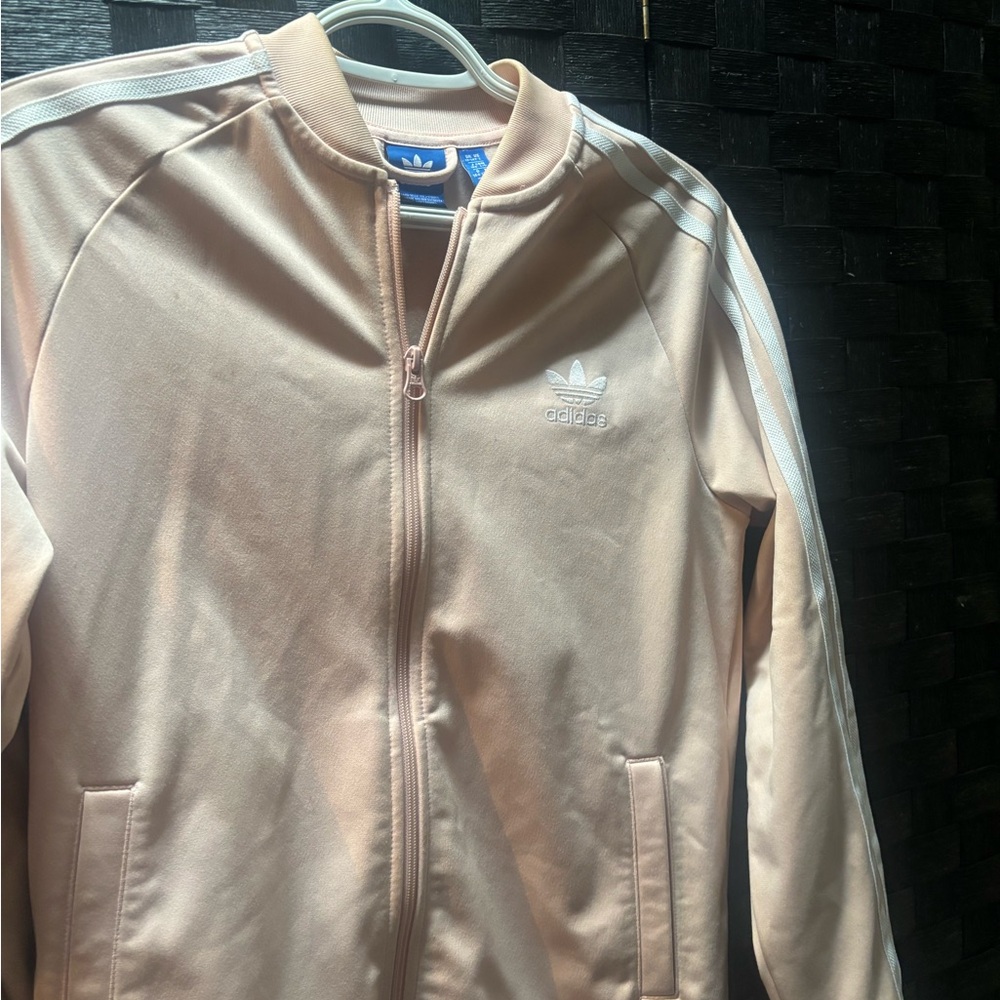 Adidas Soft Pink Zip-Up Jacket